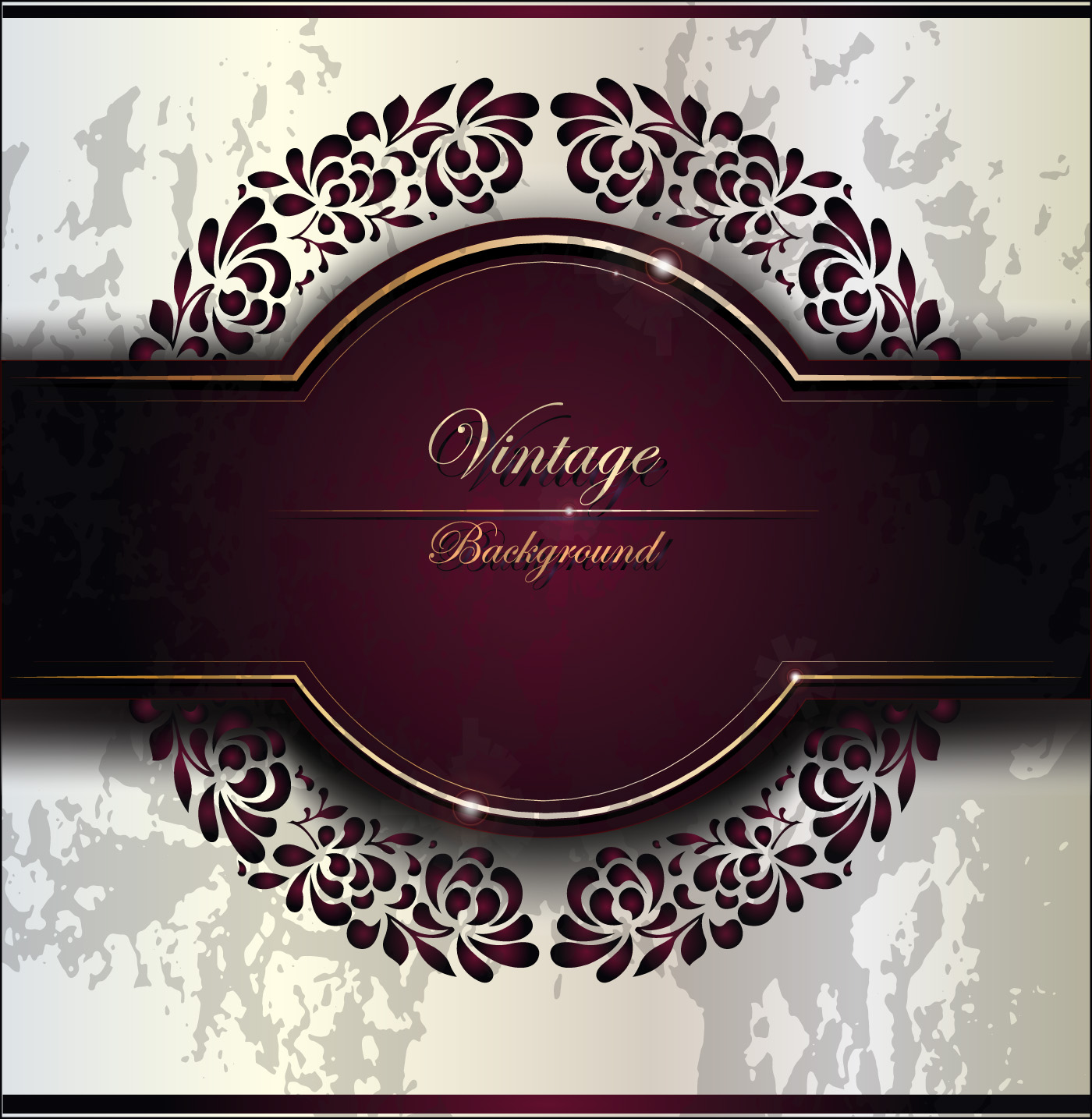 Purple Vintage Backgrounds vector set 01