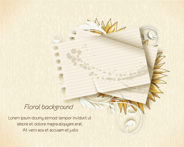 Vintage Spring floral background 19