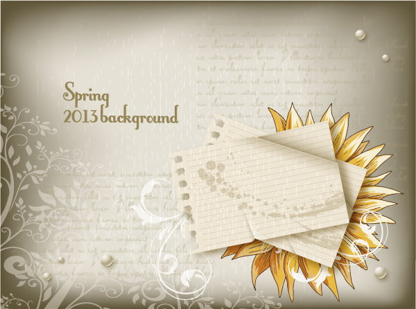 Vintage Spring floral background 24