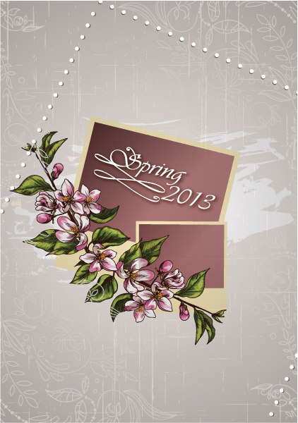 Vintage Spring floral background 28