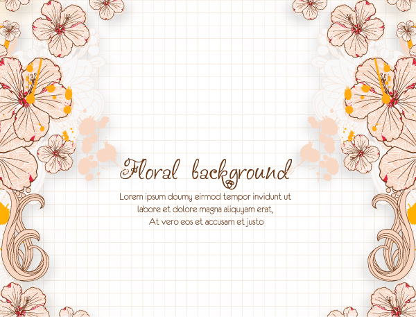 Vintage Spring floral background 40