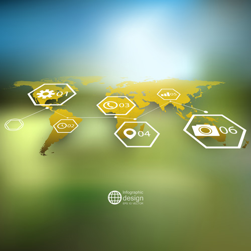 World maps infographics design vectors 11