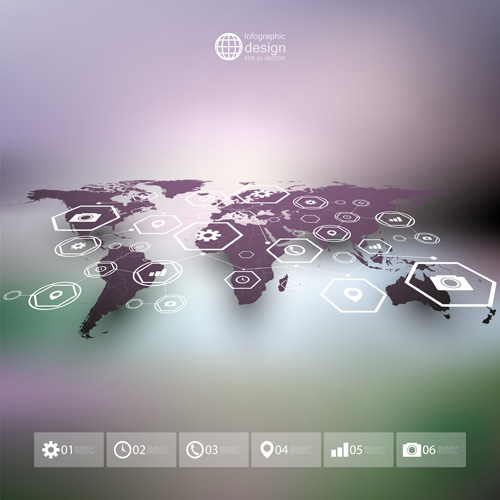 World maps infographics design vectors 15