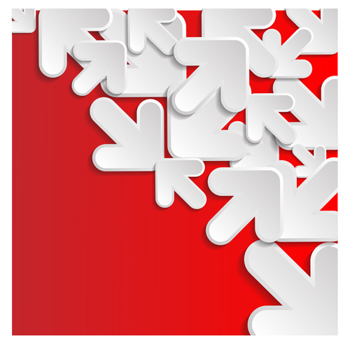 White arrows creative background vector 01