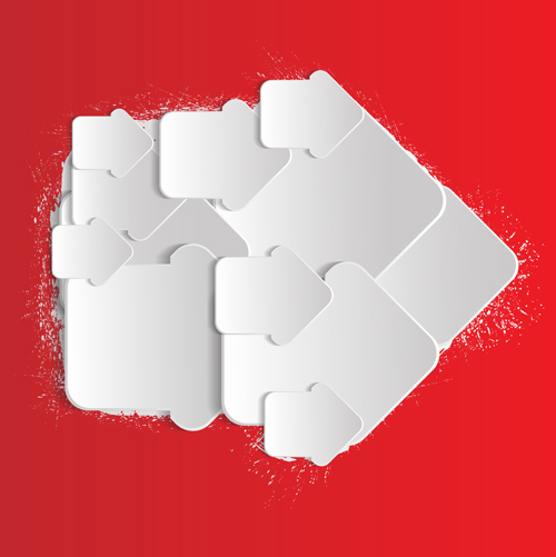 White arrows creative background vector 02