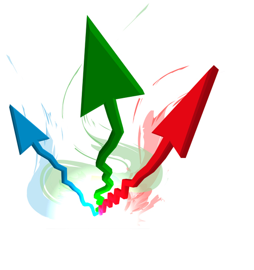 Set of Different arrow mix vector 05
