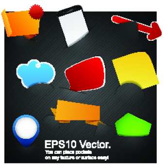 Colored blank notice frames for speech vector 03