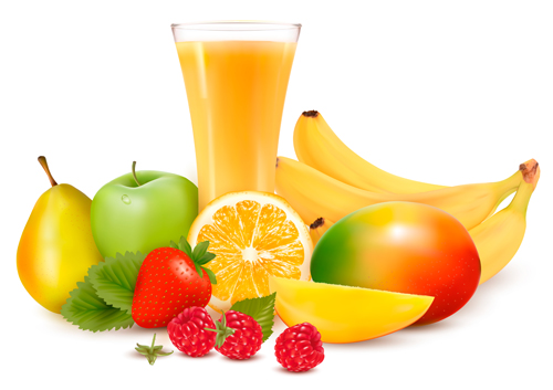 Various Fresh fruits design vector 03