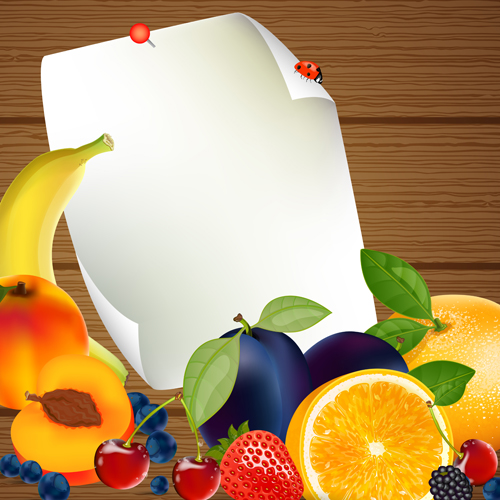 Fresh Fruits vector 03
