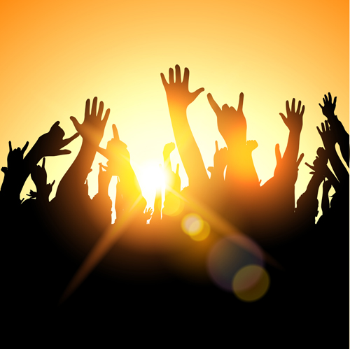 Party People silhouette vector 02