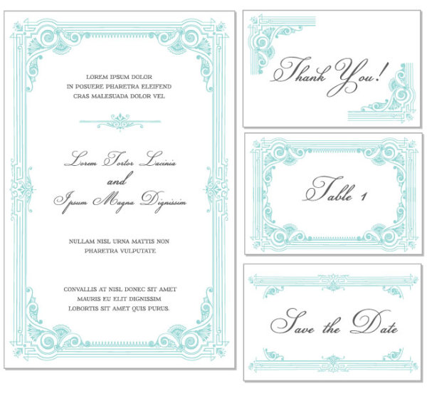 Light color Decorative pattern cards vector 02