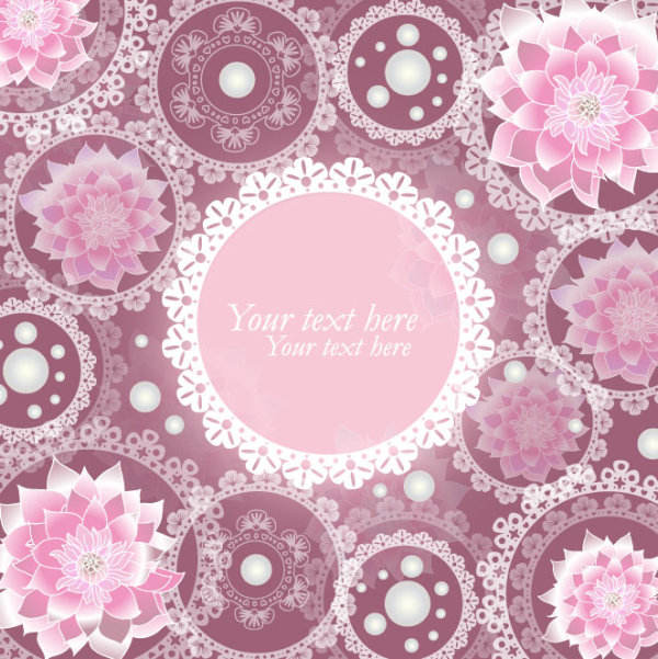 Set of ornate Floral background vector 02