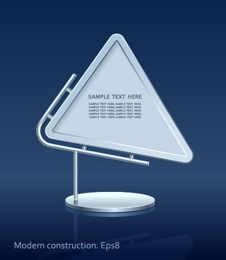 Set of modern construction Signboard vector 01