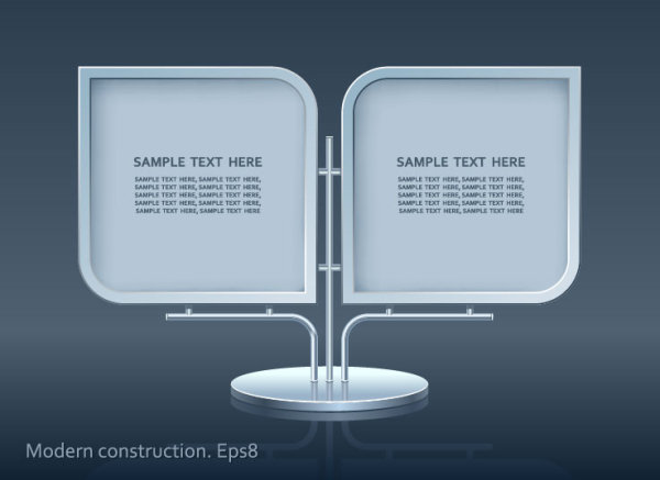 Set of modern construction Signboard vector 02