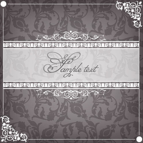 Vintage lace background vector 01
