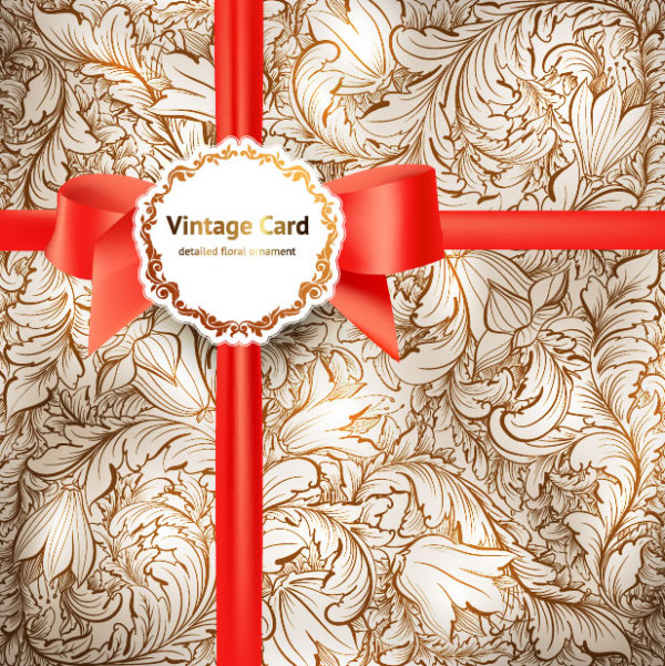 Vintage lace background vector 02