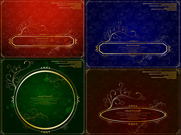 Golden Border frame 8 vector