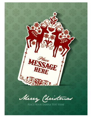Vector set of 2014 Christmas sale tags design 03