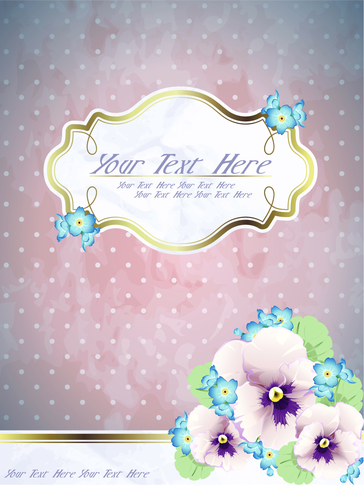 free Exquisite romantic cards vector 04