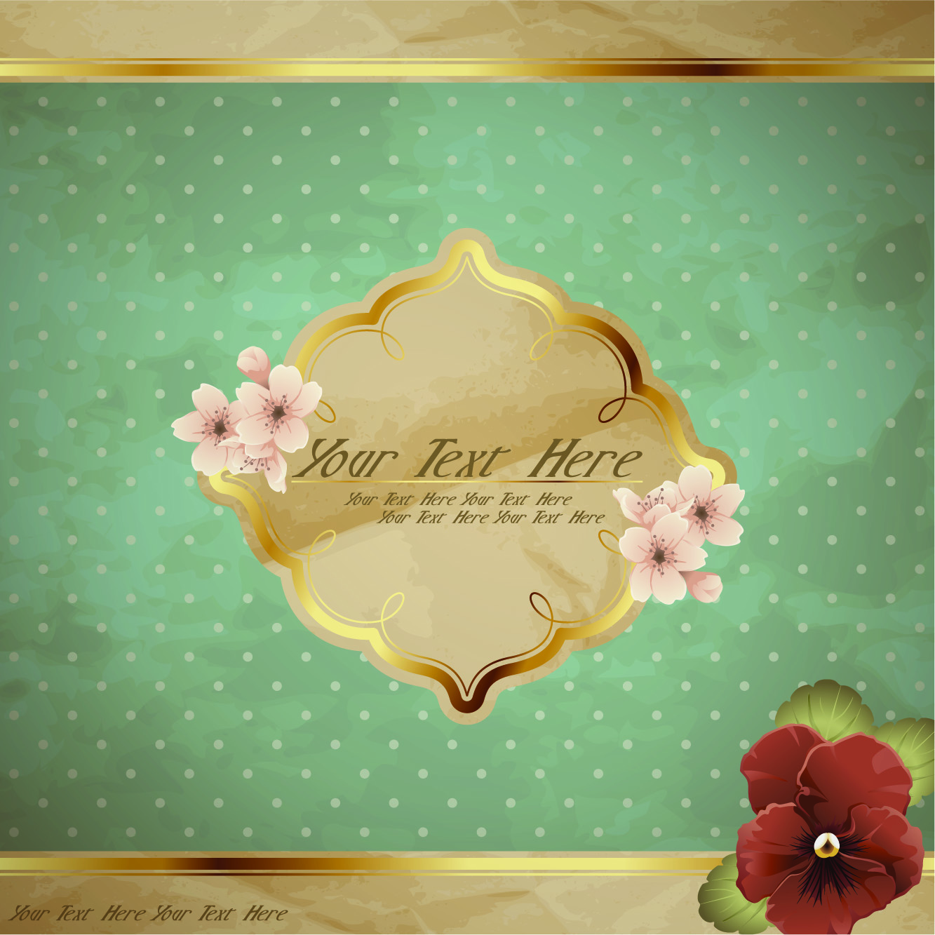 free Exquisite romantic cards vector 05