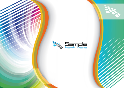 Abstract waves modern backgrounds art vector 01