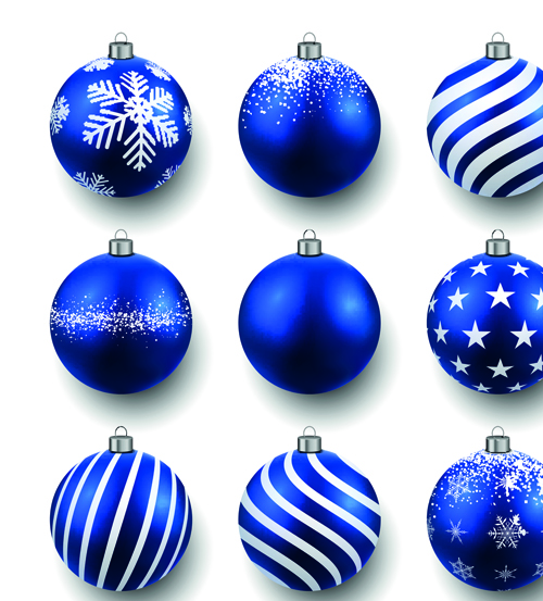 Beautiful Christmas balls caretive design vector 01