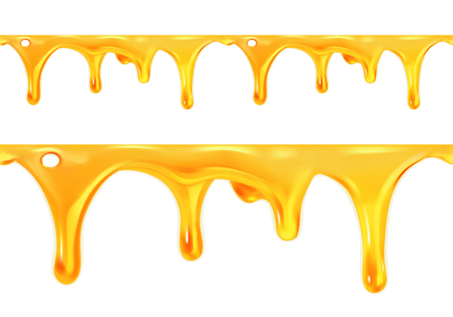 honey effect dripping background vector background 