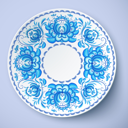 white porcelain creative blue 