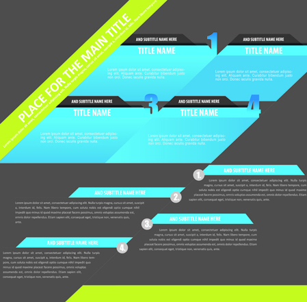 Elements of Business flyers and brochures cover vector 04