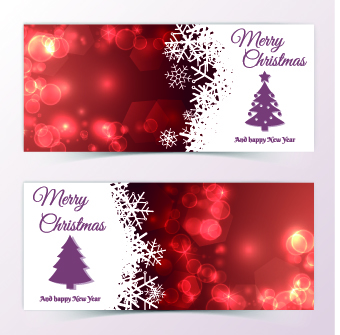 Beautiful christmas cards design vector 05