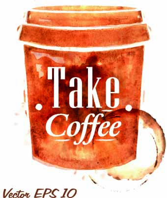 Coffee elements illustration vector 01