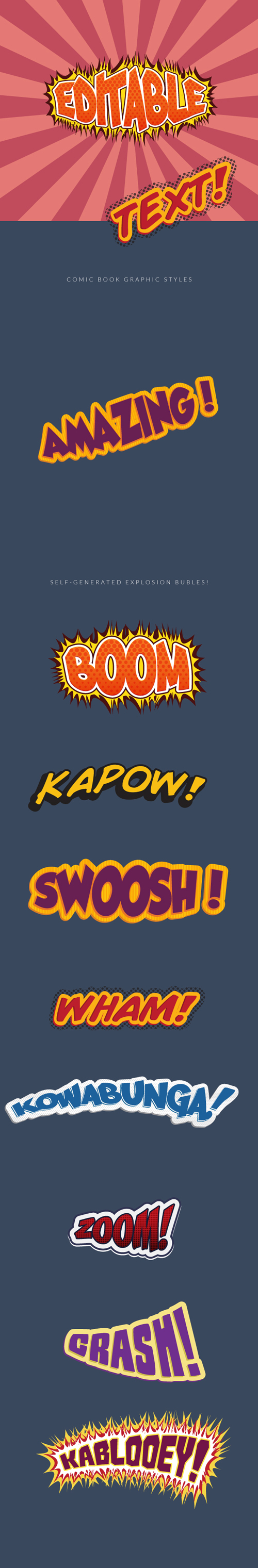Comic book styles font design vector