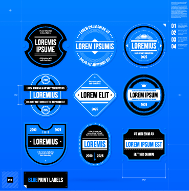 ness labels design graphic vector 03 Creative business labels design graphic vector 03