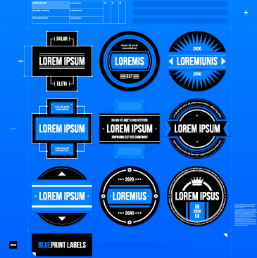 ness labels design graphic vector 04 Creative business labels design graphic vector 04