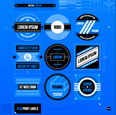 ness labels design graphic vector 05 Creative business labels design graphic vector 05