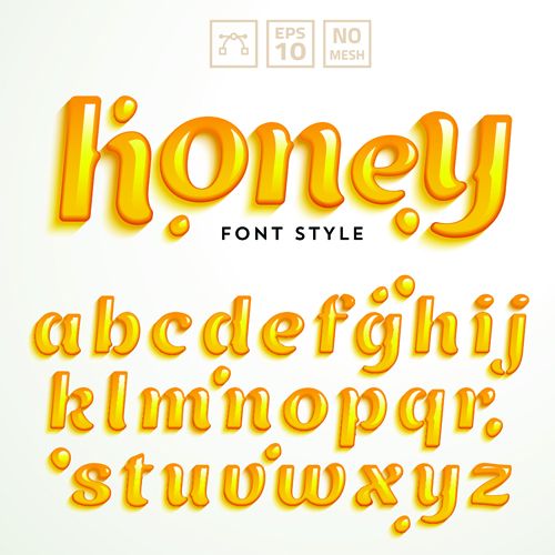 honey creative alphabet 