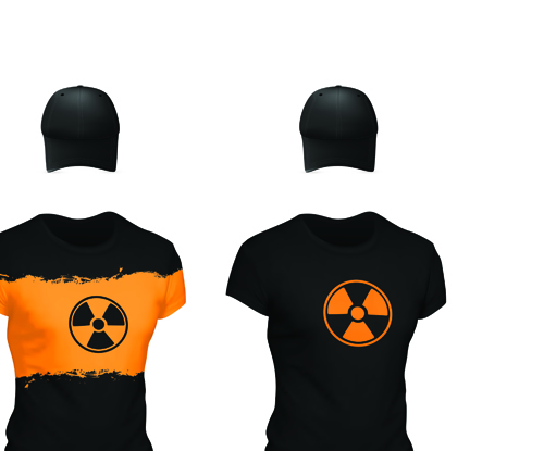Set of t shirts and baseball caps elements vector 01