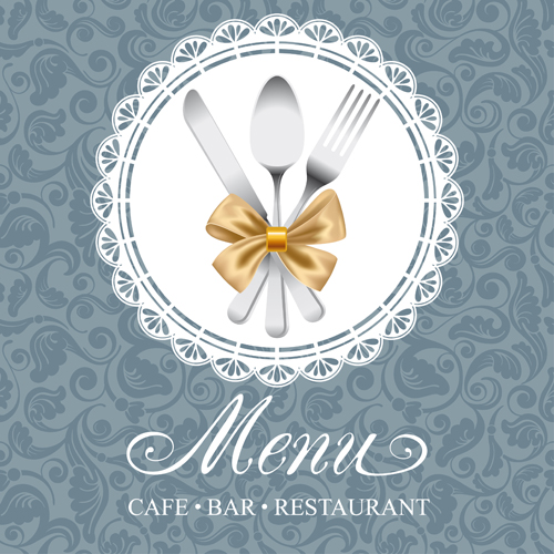 Elegant menu cover vector graphics 04