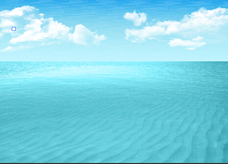 Endless sea and clouds vector background