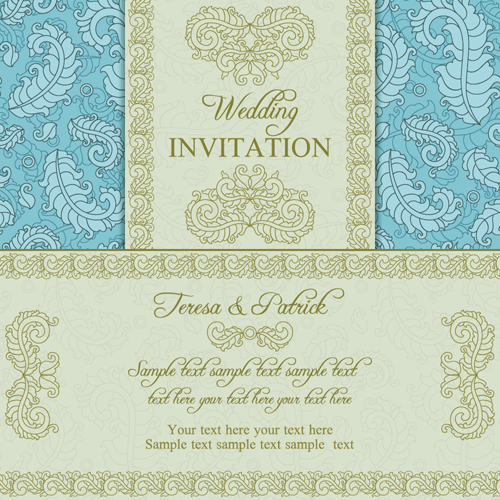 wedding ornate invitation cards invitation floral cards 
