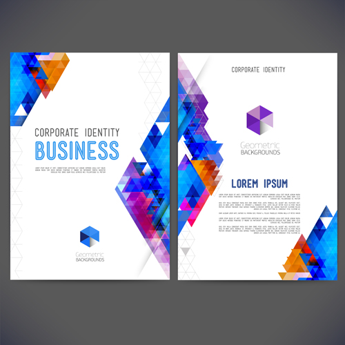 templates geometric shapes cover business 
