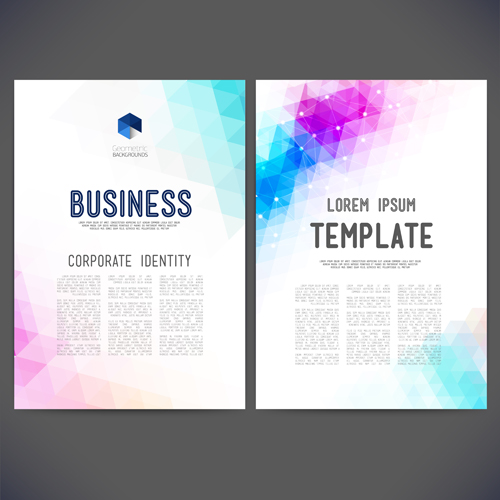 templates geometric shapes cover business 