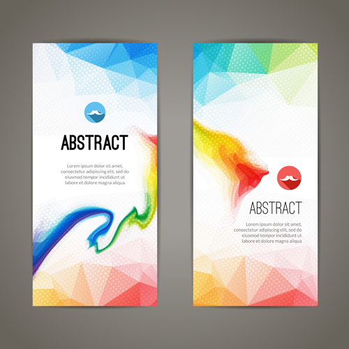 Geometric shapes cover brochure vectors 02