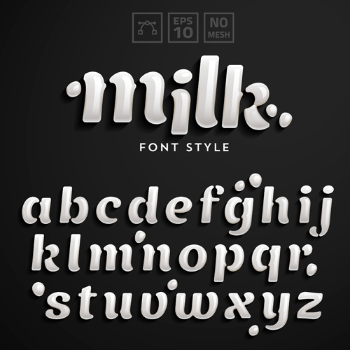 Glass textured alphabet shiny vector 02