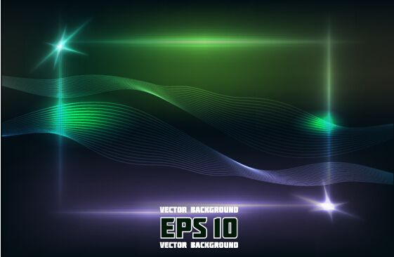 Gloss light lines art background vector 10