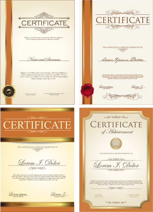 gold certificate template certificate border 