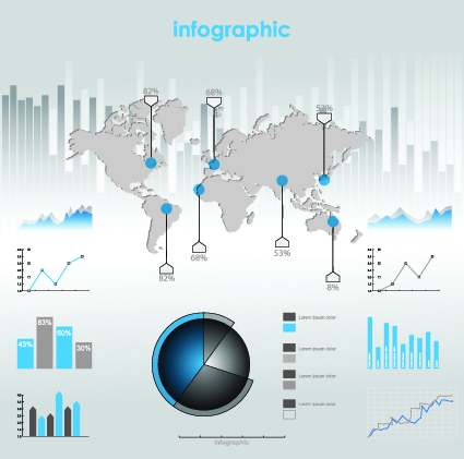 Infographic and elements vector set 02