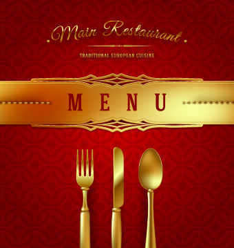 Vector Restaurant design elements 07