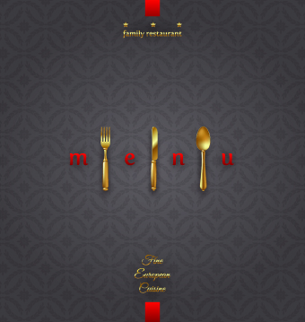 Vector Restaurant design elements 08