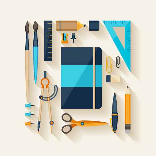Modern education icons vector material 01